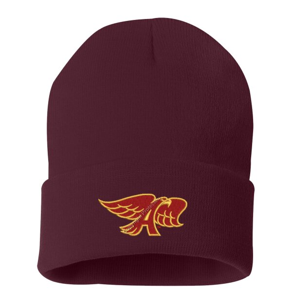 Solid 12" Cuffed Hawks Beanie_Embroidered Thumbnail